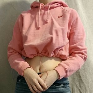Pink Croped Hoodie